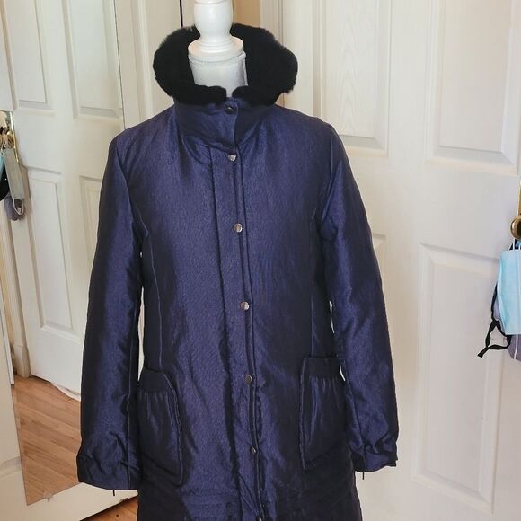 VIA SPIGA WOMEN'S DOWN COAT W/ GENUINE FUR COLLAR - Picture 3 of 6